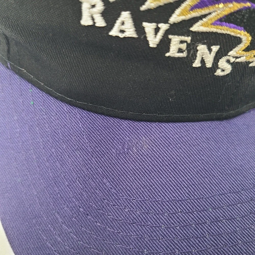 Vintage‎ Baltimore Ravens Hat Snapback (Fits Small) New Era KMG Black Purple NFL